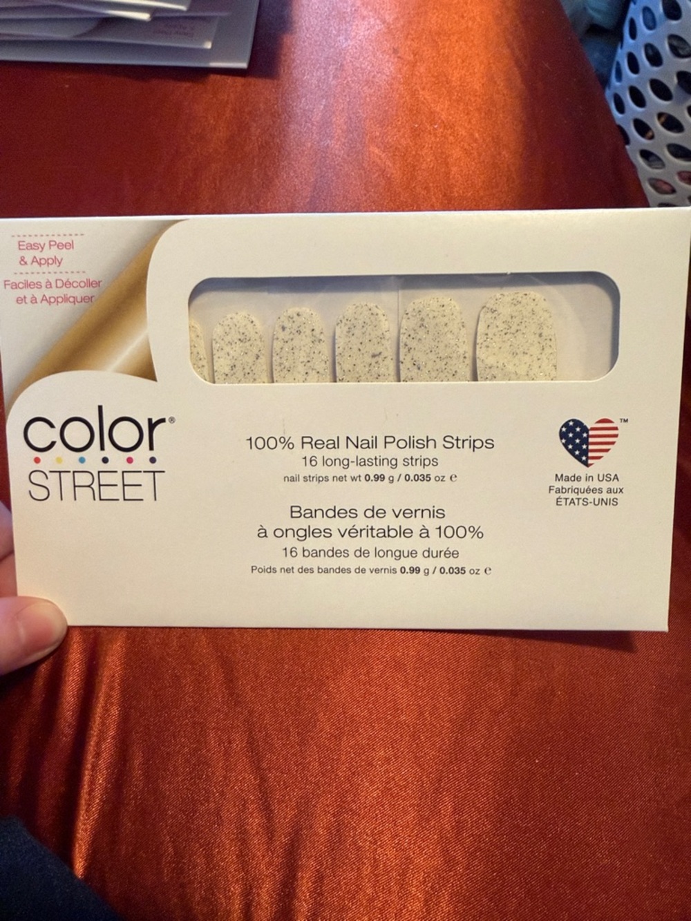 Color Street Clear Nail Strips with Silver Speckles